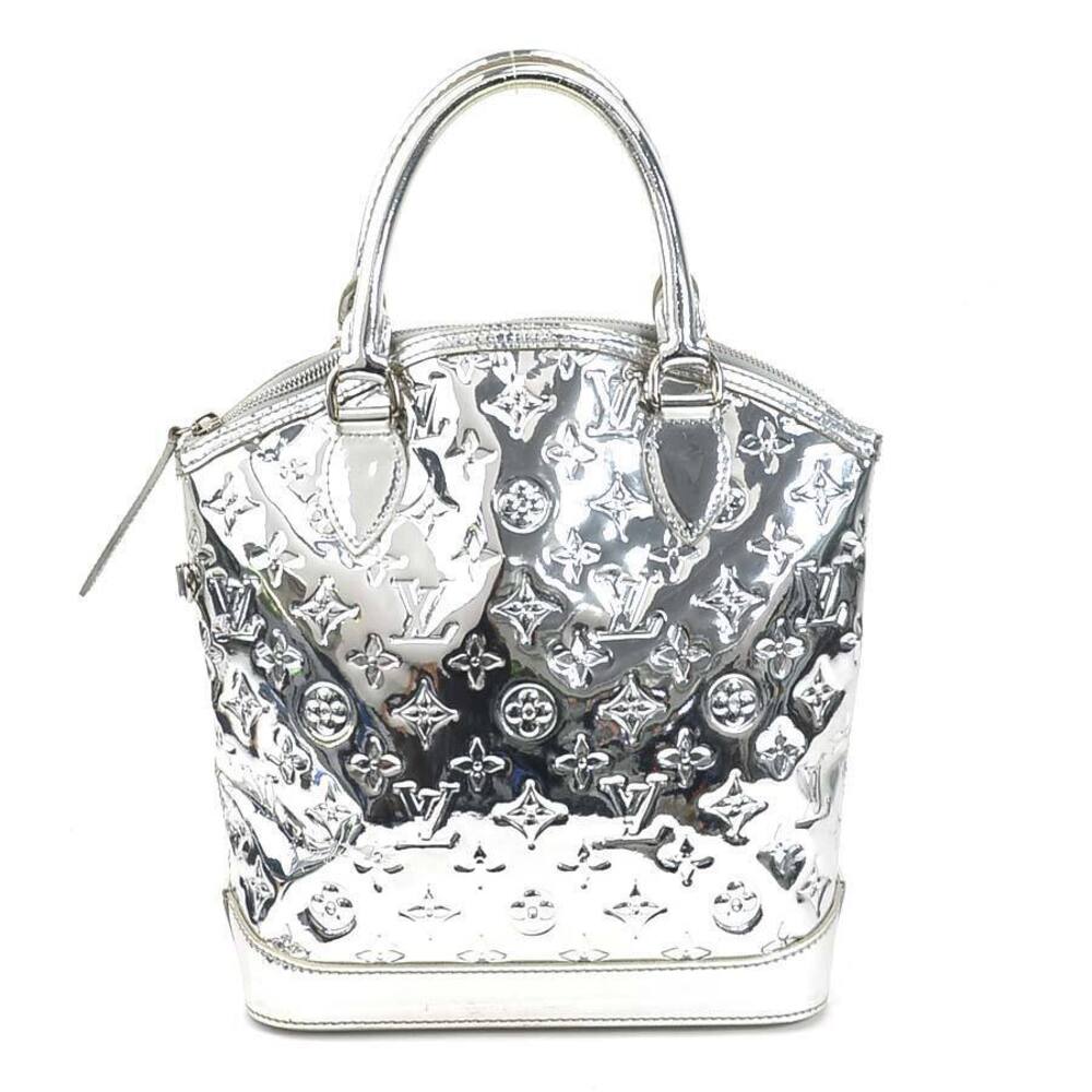 Louis Vuitton Monogram Miroir Lockit Enamel Silver Handbag